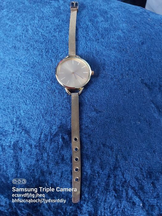 Zegarek Złoty Cienka Bransoleta