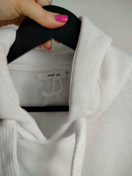 Biała bluza Reserved bez metki. Oversize