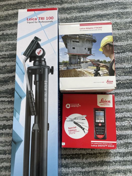 Zestaw Leica DISTO D510 + Adapter FTA360 + Statyw TRI 100 | Jak NOWY!