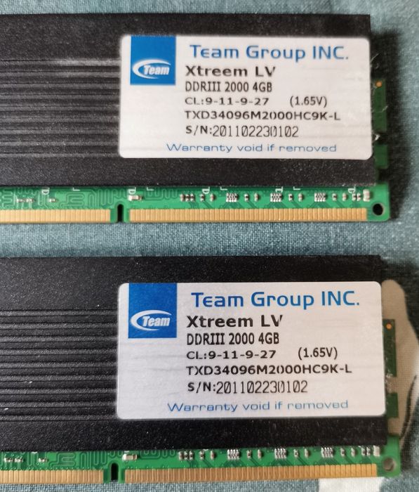 Продам оперативну пам'ять Team ddr3 2х4Gb