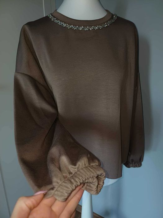 beżowa bluza damska, r. UNI