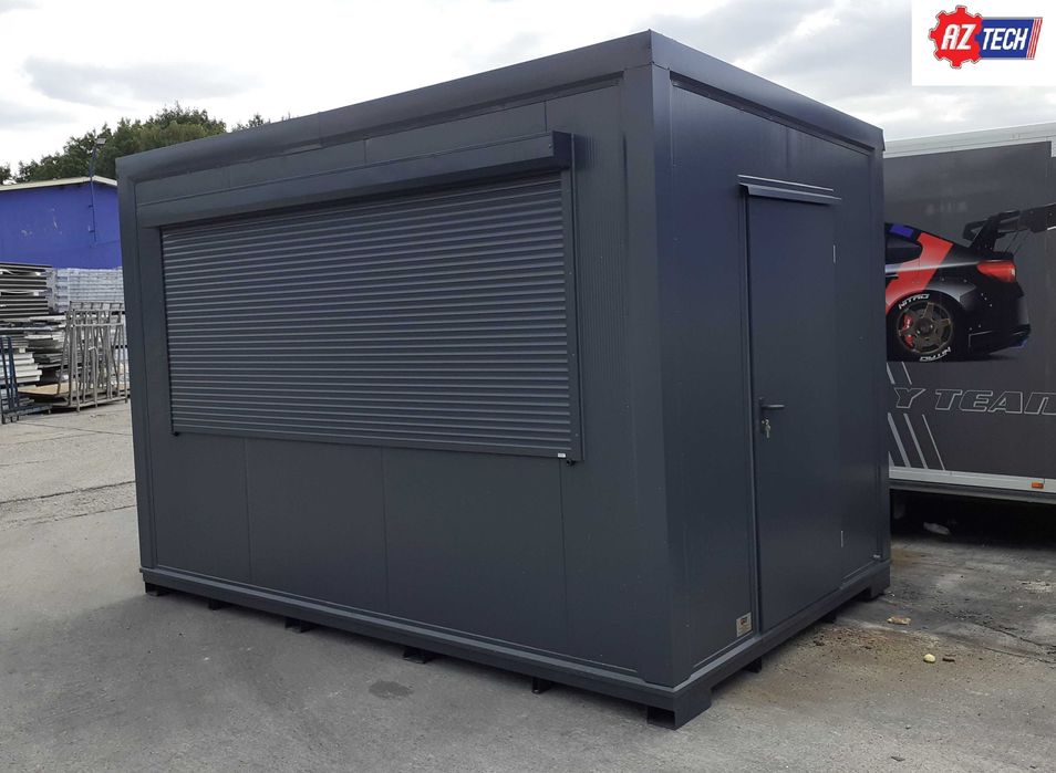 Kontener gastronomiczny / Pawilon sprzedażowy 4,0 x 2,5 m z dosatwą