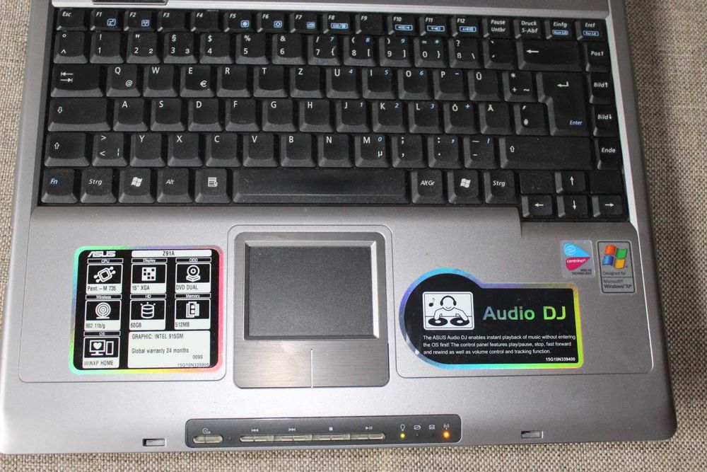 Laptop Asus Z91A -  DJ laptop Asus Z91A - sprawny
