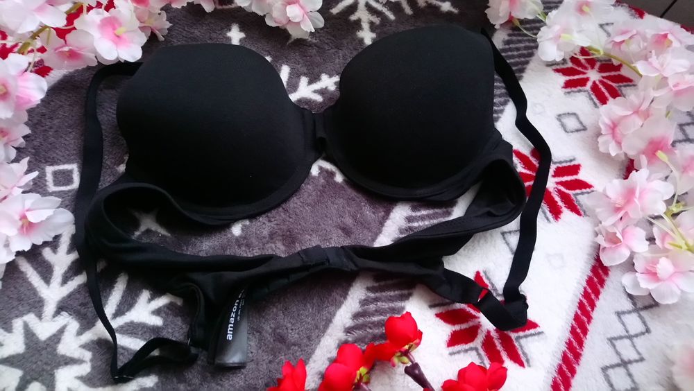 Biustonosz amazon essentials 36A czarny z fiszbinami