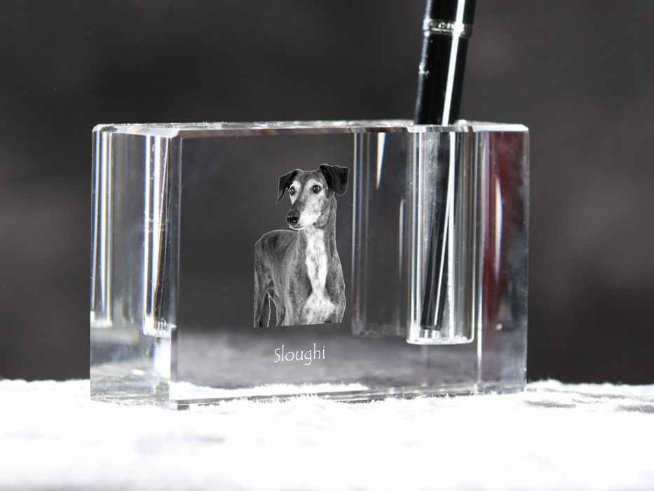 Chart perski, Saluki penholder kryształowy z psem Art-Dog