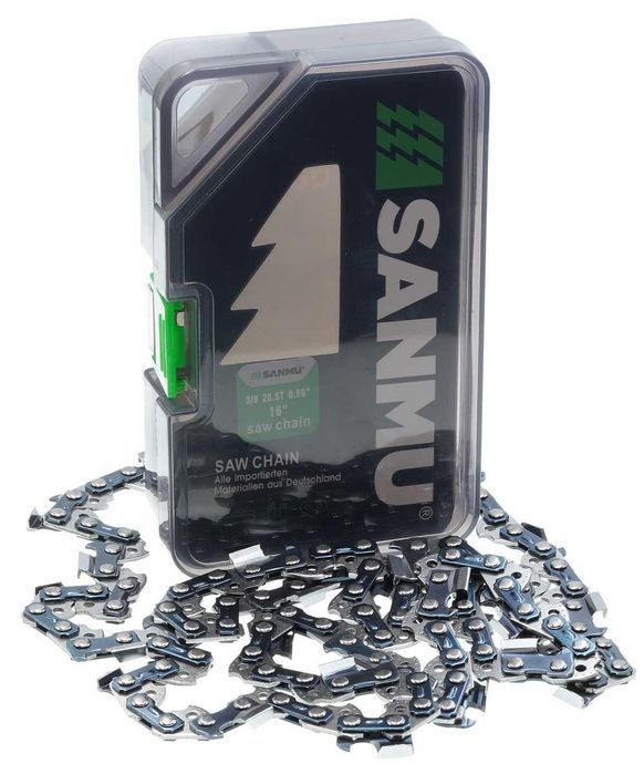 Цепь бензопилы 57 звеньев (28,5 зубов) SANMU 3/8" паз 1,3 мм, цепш877