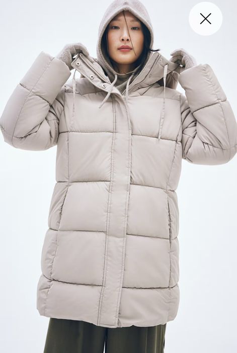 Пальто H&M S зима довга куртка