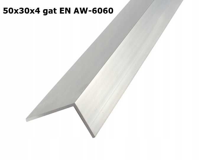 Kątownik aluminiowy alu 50x30x4 aluminium gat. 6060