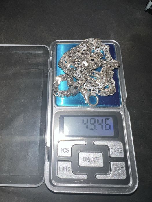 Łancuch splot królewski 55cm 925 49g