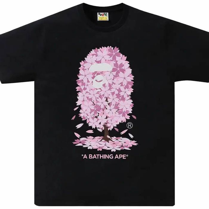 футболка bape cherry blossom