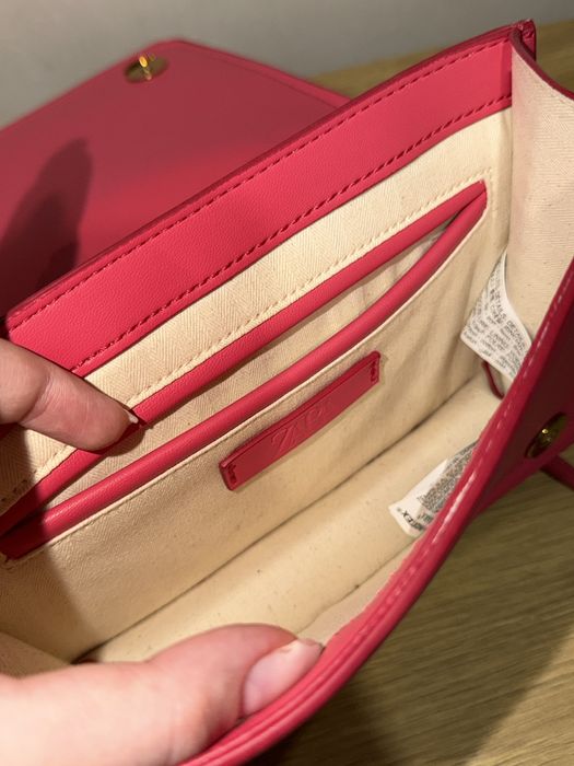 Розовая сумка зара