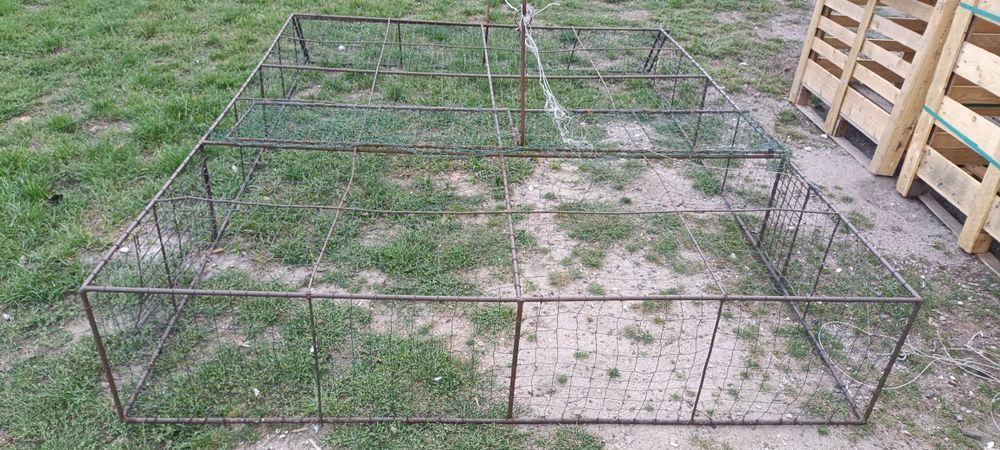 Krata klata na budę golebie 250x190x40 na gołębnik króliki klatka wybieg siatka wybieg mobilny kurnik stacjonarna zagroda zwierzęta ptaki hodowla