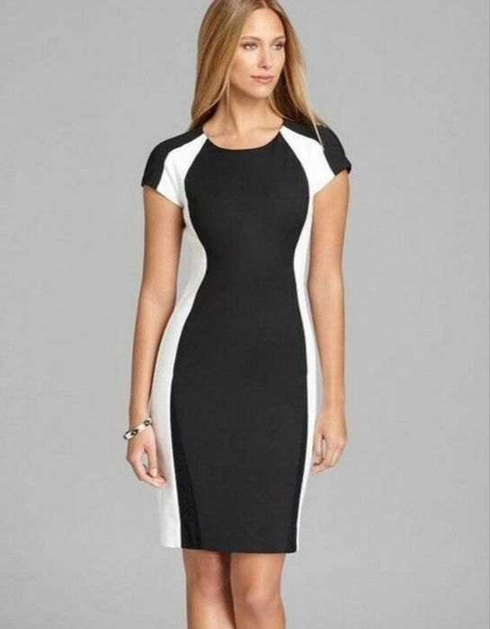 DKNY стильне фірмове плаття, чорно-біла класика, р.38,40