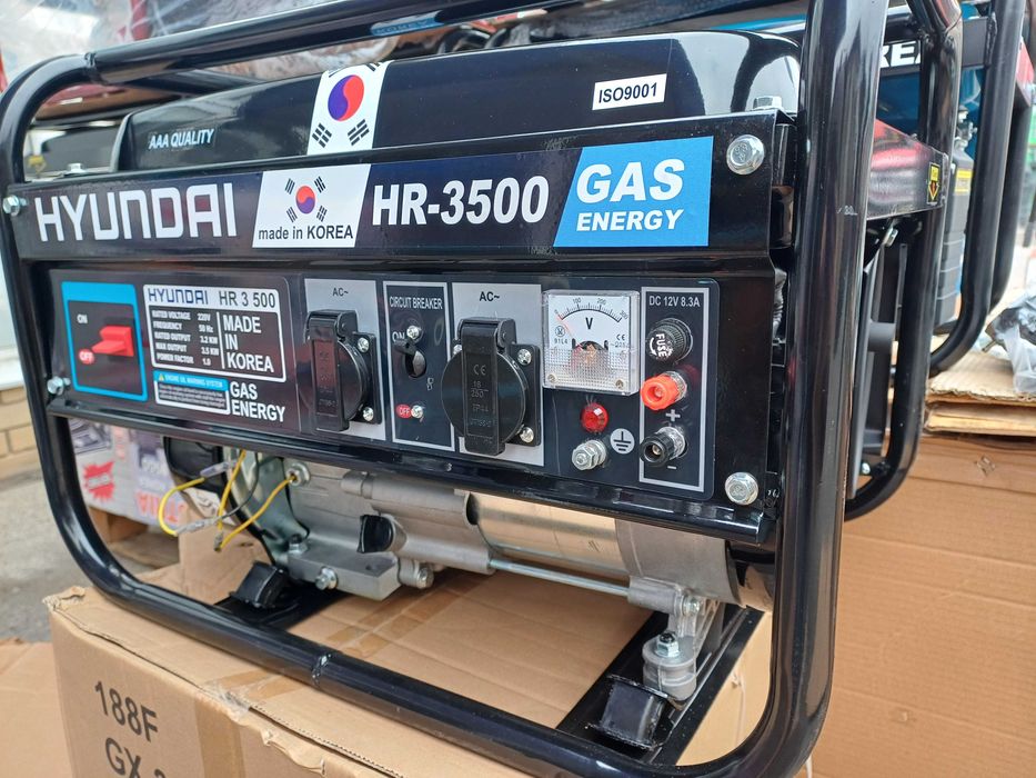 Генератор Хюндай 3500 Корея Электростанция Газ Бензин  Бензогенератор