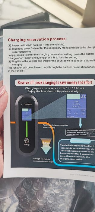 Carregador doméstico para viatura eléctrica regulável para 8,10 13 e 16 amperes, novo para Tesla ,Kia,BMW i3, Leaf,mini,Citroën, Peugeot -208 e outros