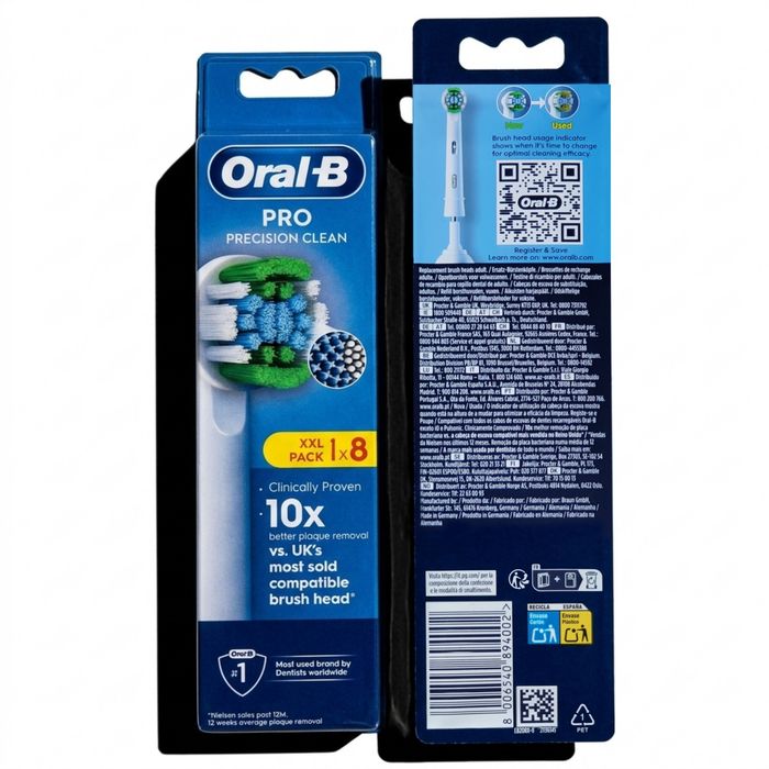 8 шт змінні насадки  Oral-B Pro Precision Clean EB20RX для електричної зубної щітки (8006540894002) - 100% оригінал Німеччина