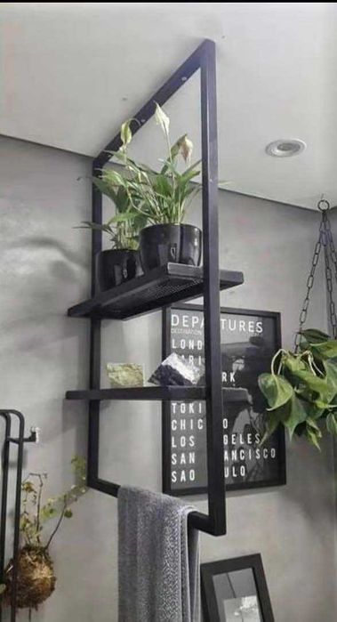 półki wiszące ścienne loft