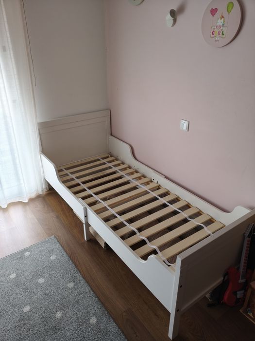 Cama Extensível c/ estrado ripas, branco, 80x200 cm IKEA SUNDVIK
