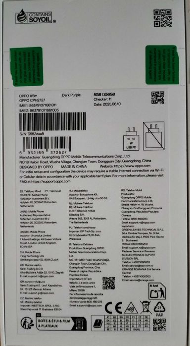 Smartphone OPPO A5m (6.67'' - 8 GB - 256 GB