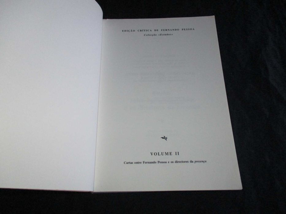Livro Cartas entre Fernando Pessoa e os directores da Presença