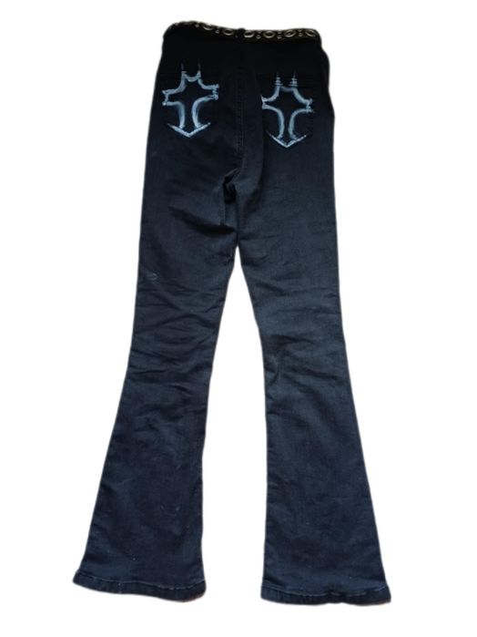Кастомні штани кльош gothic y2k з хрестами