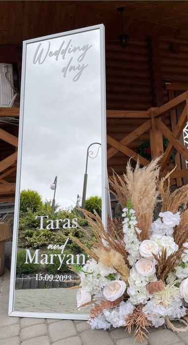 Напис/наліпка на дзеркало для селфі. Наклейка на весільне дзеркало