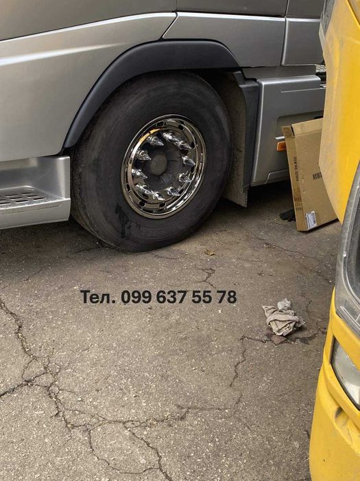 Ковпак колеса 22.5 на (бомби) ЕТ130 / ЕТ120 нержавійка Ковпак 22.5