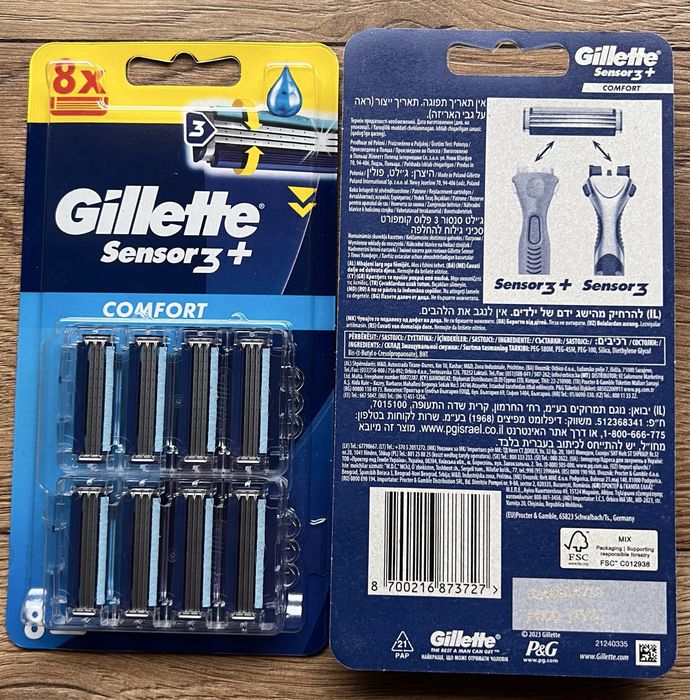 Gillette Sensor3 Plus Comfort 8szt.