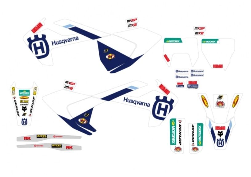 Okleina Komplet naklejek oklein Husqvarna FC 250 TC 125 TE 450 FE 350