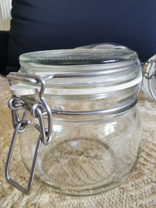 Conjunto de 4 Frascos Herméticos em Vidro