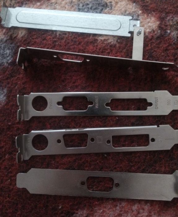 Планки заглушки материнок, рамки скоба крепления видеокарты или обмен