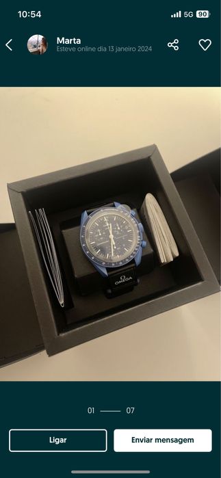 Relógio Swatch x Omega Mission to Neptuno novo na caixa