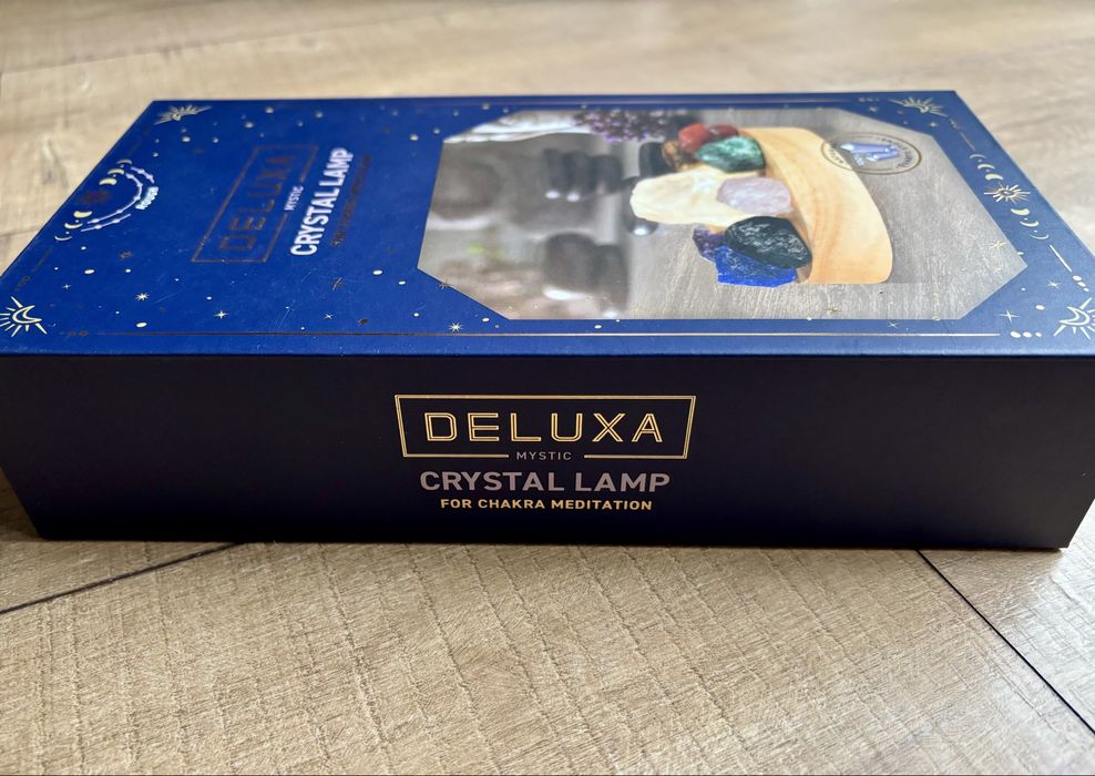 Lampka LED z kryształami # naturalne kamienie # Deluxa crystal lamp