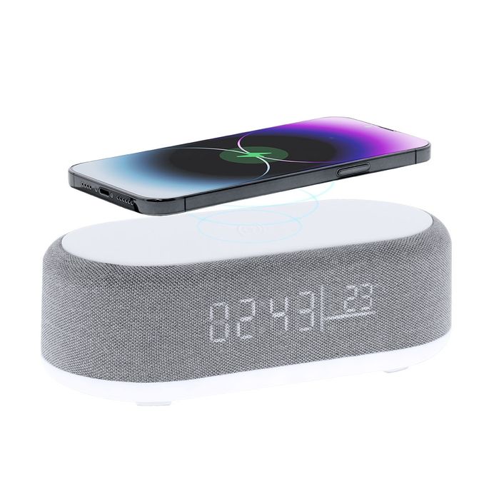 Relógio Multifuncional 5 em 1 com Carregador Sem Fios