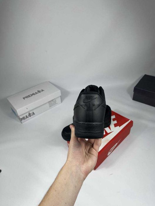 (БЕЗ ПЕРЕДОПЛАТИ) Кросівки Nike Air Force 1 Black чорні найк ар форс