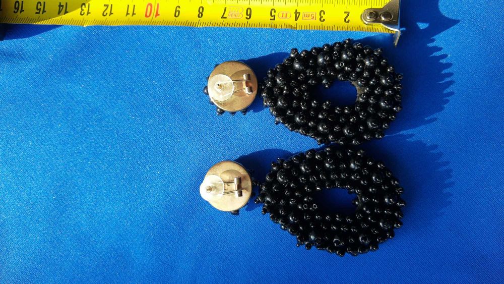 Сережки украшение бижутерия черные