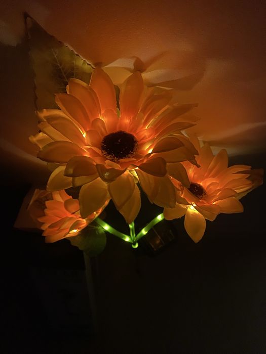 Solarny słonecznik LED