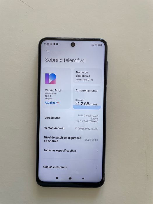 Telemóvel Xiaomi Redmi 9 pro 128 giga