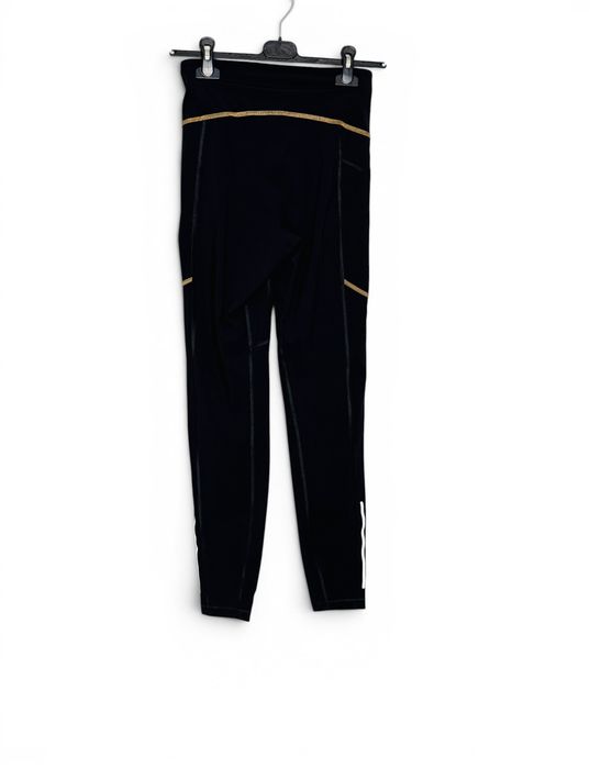 Legginsy Sportowe Wysoki Stan Czarne S
