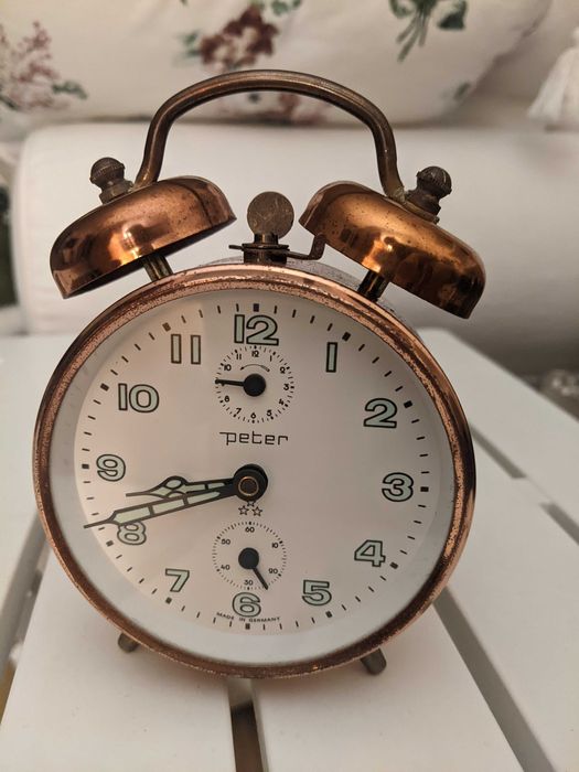 Годинник настільний механіка Німеччина 70-ті рр.ХХ століття мідний