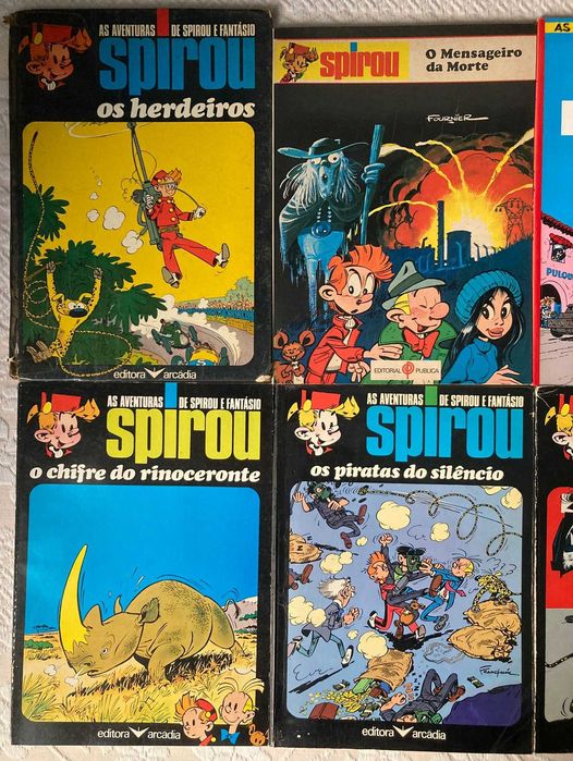 Conjunto de 8 Livros As Aventuras de Spirou e Fantásio [títulos na descrição]