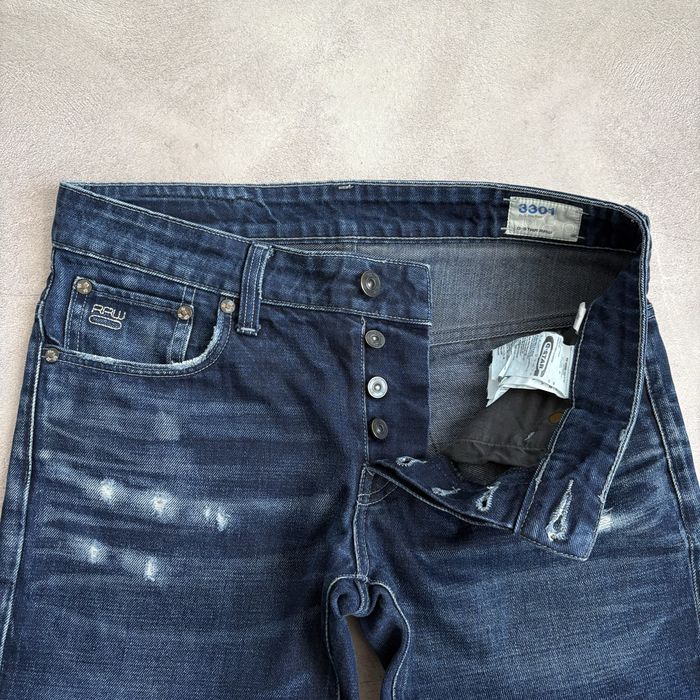G - Star RAW 3301 Low Tapered Distressed