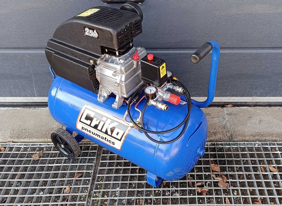 Kompresor Sprężarka CriKo 50L 230V 2.5HP 8Bar 2016R jak nowy z Belgii ...