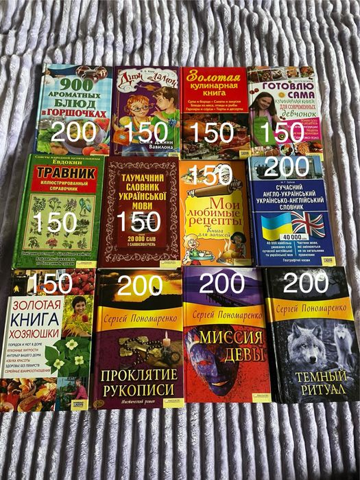 Сергей Пономаренко. Стіни в моїй голові. Словники. Кулинарные книги