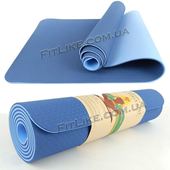 Потужні спортивні коврики/каремати/килимки TPE 8 мм для фітнеса/йоги