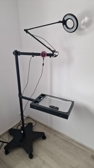 Fotel do tatuażu - hydrauliczny,czarny z pełną regulacją