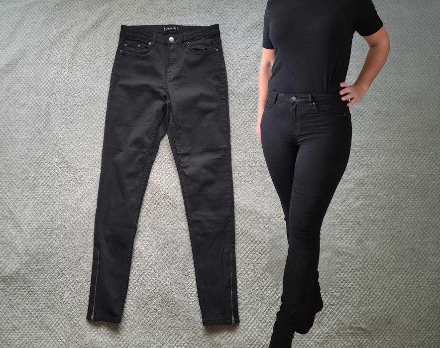 Jeansy czarne Denim, Sinsay, rozmiar 38