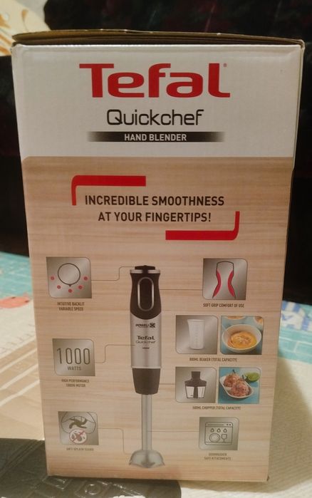 Потужний якісний Блендер TEFAL 2в1 HB659838. 1000Вт.