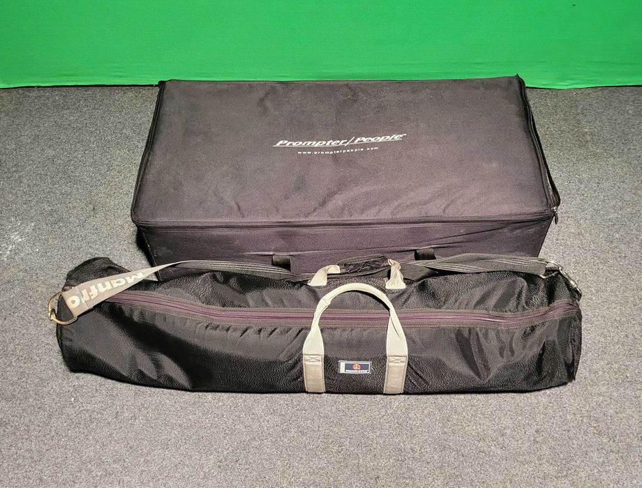 Teleponto PrompterPeople ProLine 17" c/ tripé Manfrotto + laptop