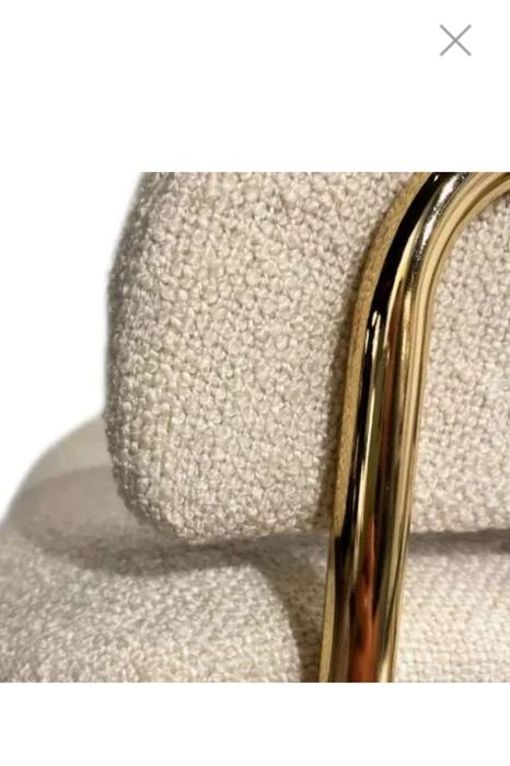 Ekskluzywne Krzesło Boucle Kremowe Premium